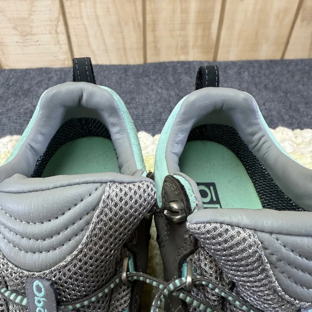 OBoz Waterproof Hiking Shoes Women's Gray Teal Lace Up Outdoor Boots women's S 8 - Picture 12 of 16